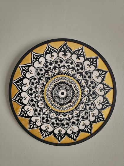 "Divine Circles: Unique Hand Painted Flourish Hand Drawn Mandala" Paintings